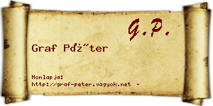 Graf Péter névjegykártya